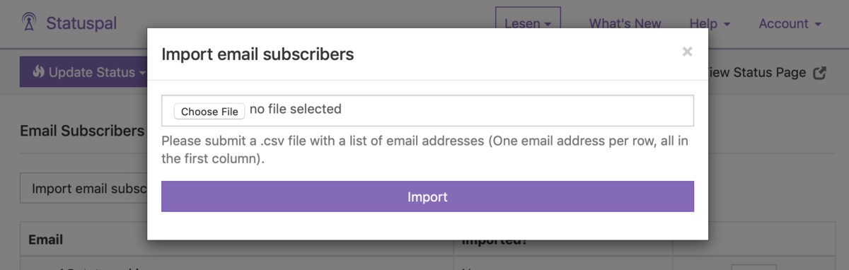 Changelog - Email Subscribers Importing
