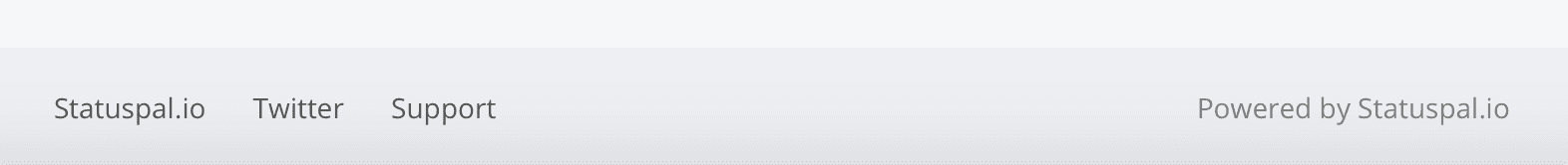 Status page footer