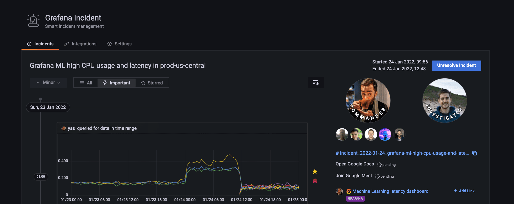 Grafana incident