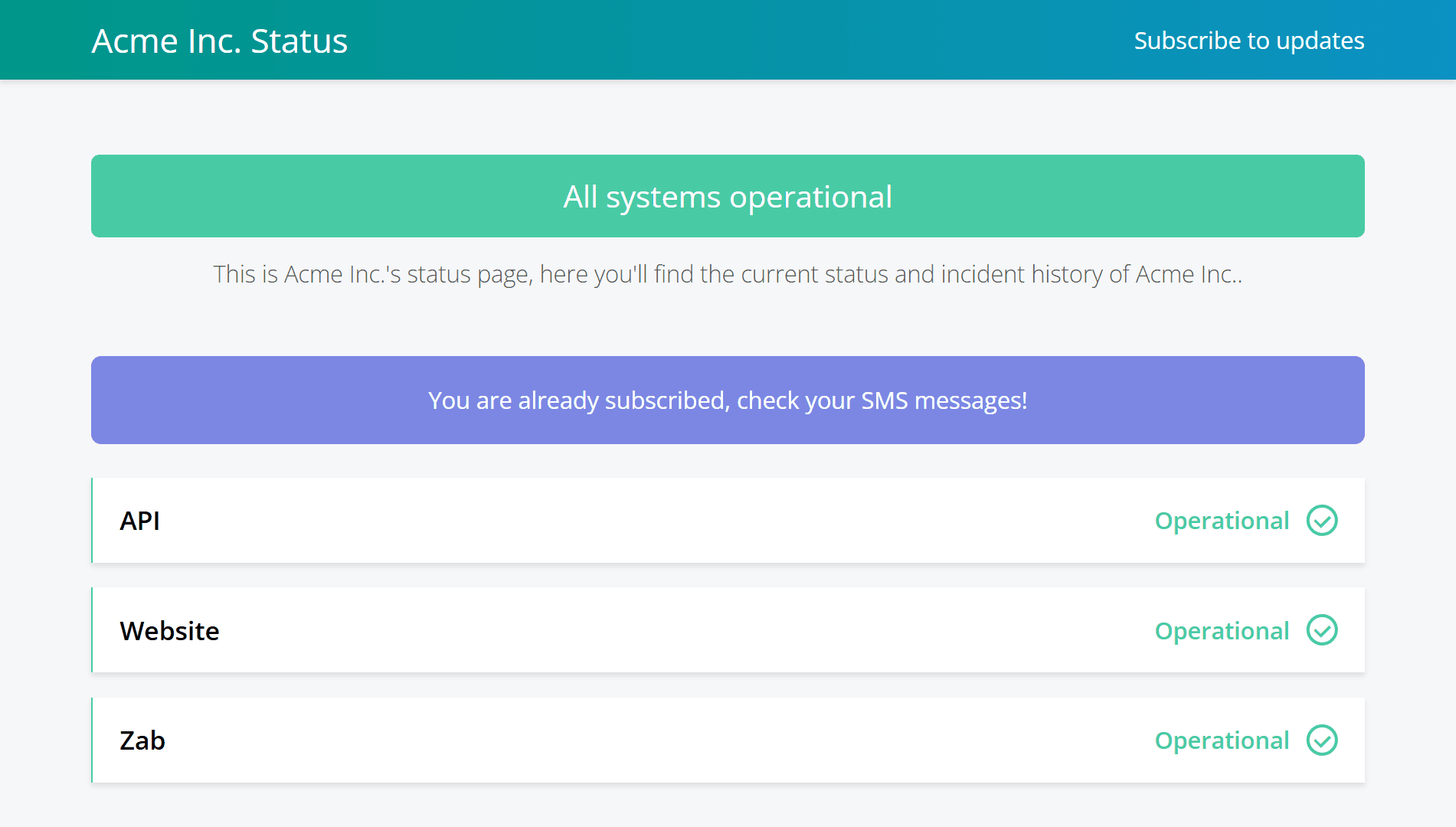 subscription existing phone number success