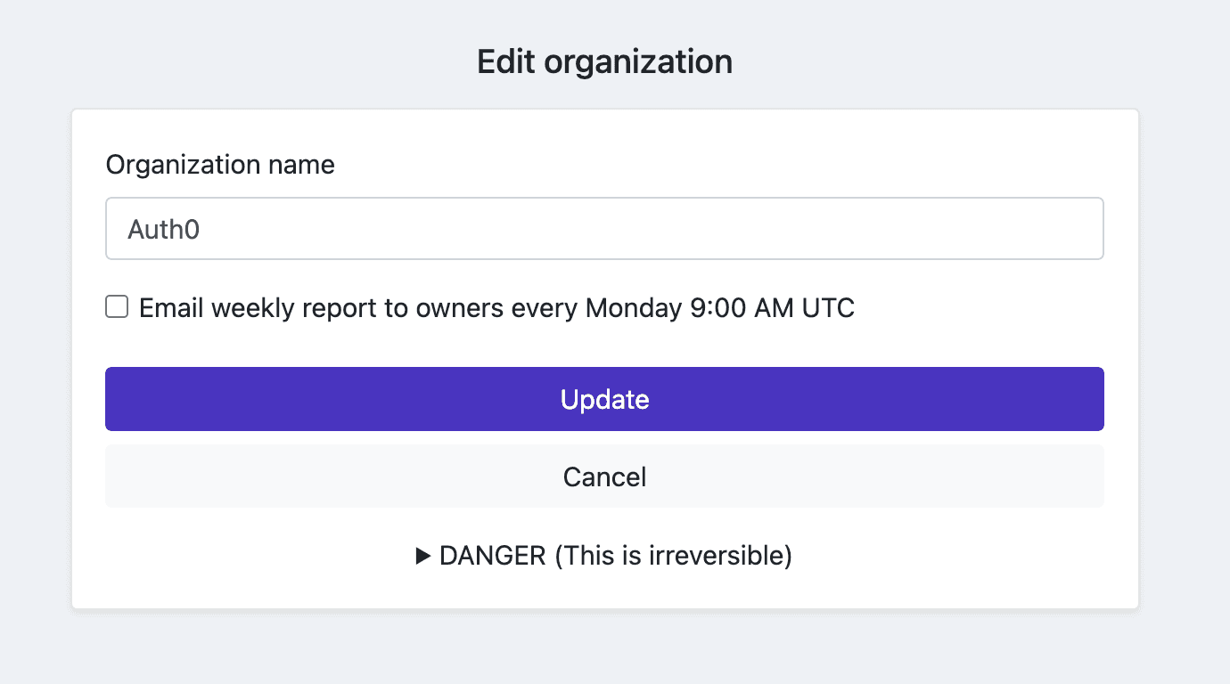 Enabled weekly report